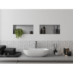 Mexen X-Wall-NR  Nisa de perete  cadru invelit  45 x 20 cm, inox - 1911452010