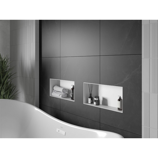 Mexen X-Wall-NR  Nisa de perete  cadru invelit  45 x 20 cm, alb   - 1921452010