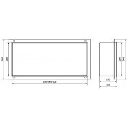 Mexen X-Wall-NR  Nisa de perete  cadru invelit  45 x 20 cm, auriu  - 1951452010