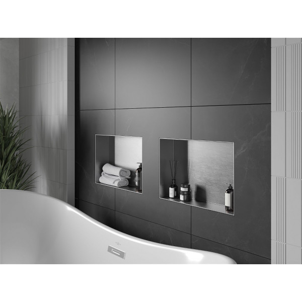 Mexen X-Wall-NR  Nisa de perete  cadru invelit  45 x 30 cm, inox - 1911453010