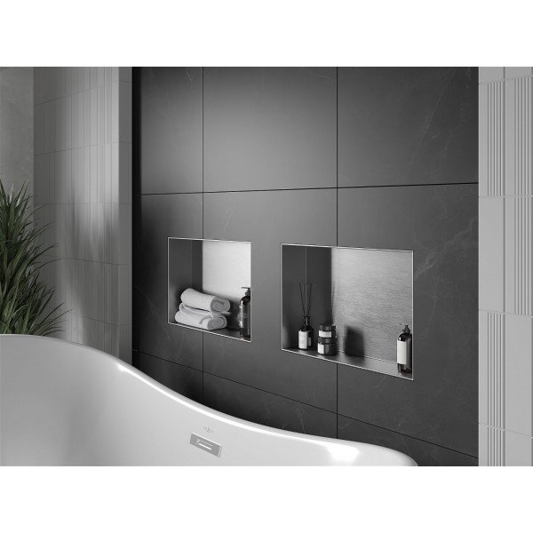 Mexen X-Wall-NR  Nisa de perete  cadru invelit  45 x 30 cm, inox - 1911453010