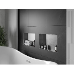 Mexen X-Wall-NR  Nisa de perete  cadru invelit  45 x 30 cm, inox - 1911453010 Nisa de perete 46780 Mexen