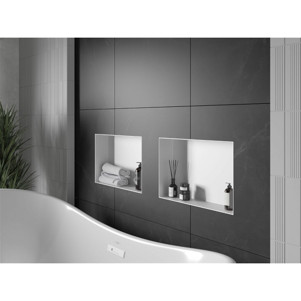 Mexen X-Wall-NR  Nisa de perete  cadru invelit  45 x 30 cm, alb   - 1921453010