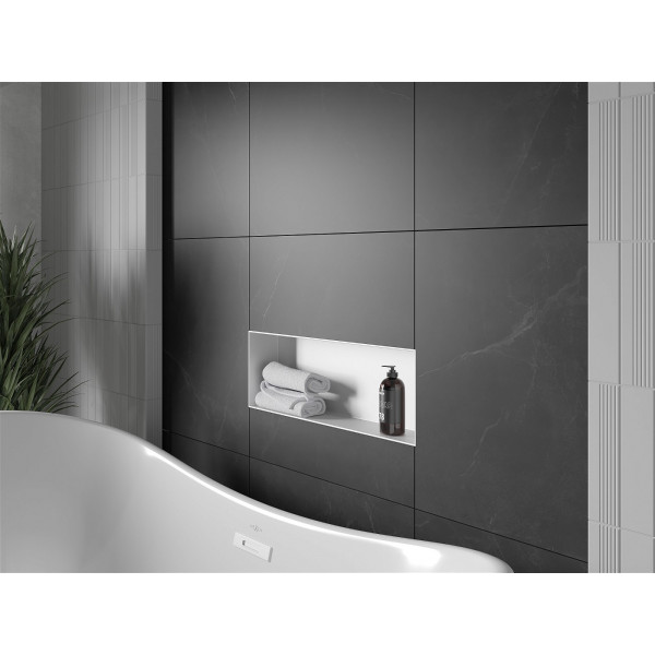 Mexen X-Wall-NR  Nisa de perete  cadru invelit  60 x 20 cm, alb   - 1921602010