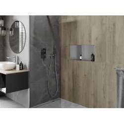 Mexen X-Wall-NR  Nisa de perete  cadru invelit   cu raft  60 x 30 cm, inox - 1911603010S