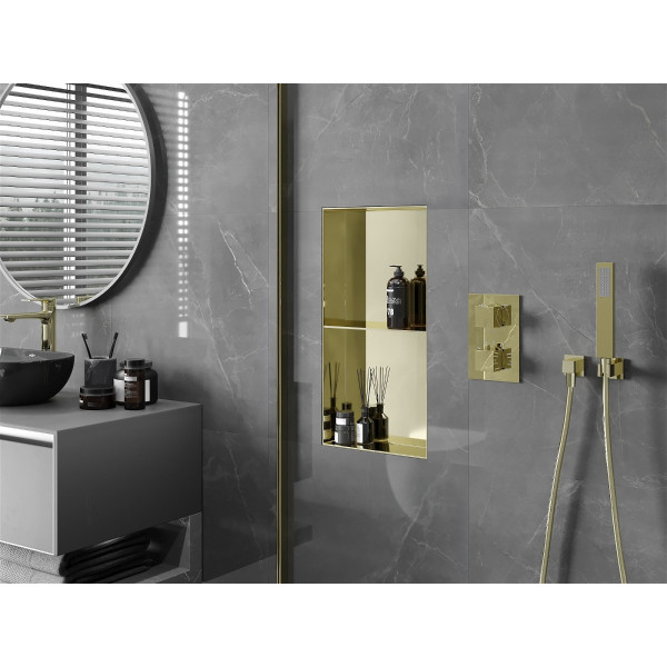 Mexen X-Wall-NR  Nisa de perete  cadru invelit   cu raft  60 x 30 cm, auriu  - 1951603010S