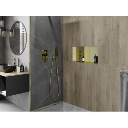 Mexen X-Wall-NR  Nisa de perete  cadru invelit   cu raft  60 x 30 cm, auriu  - 1951603010S