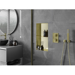 Mexen X-Wall-NR  Nisa de perete  cadru invelit   cu raft  60 x 30 cm, auriu  - 1951603010S Nisa de perete 46780 Mexen