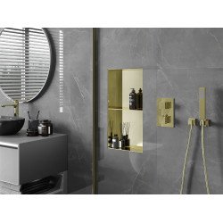 Mexen X-Wall-NR  Nisa de perete  cadru invelit   cu raft  60 x 30 cm, auriu  - 1951603010S Nisa de perete 46780 Mexen