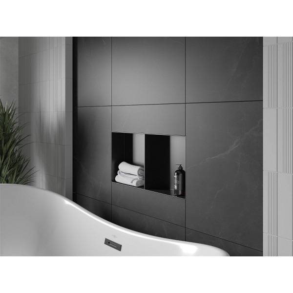 Mexen X-Wall-NR  Nisa de perete  cadru invelit   cu raft  60 x 30 cm, negru  - 1971603010S