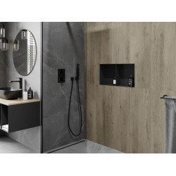 Mexen X-Wall-NR  Nisa de perete  cadru invelit   cu raft  60 x 30 cm, negru  - 1971603010S