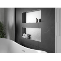 Mexen X-Wall-NR  Nisa de perete  cadru invelit  75 x 30 cm, inox - 1911753010