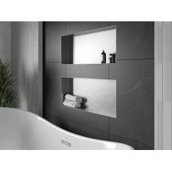Mexen X-Wall-NR  Nisa de perete  cadru invelit  75 x 30 cm, inox - 1911753010