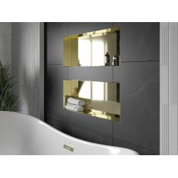 Mexen X-Wall-NR  Nisa de perete  cadru invelit  75 x 30 cm, auriu  - 1951753010