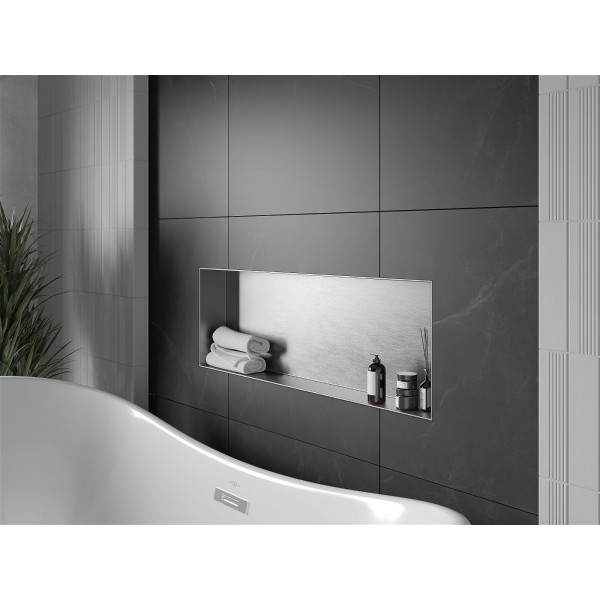 Mexen X-Wall-NR  Nisa de perete  cadru invelit  90 x 30 cm, inox - 1911903010