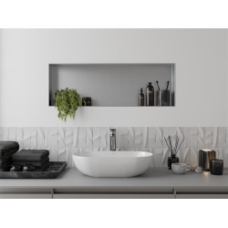 Mexen X-Wall-NR  Nisa de perete  cadru invelit  90 x 30 cm, inox - 1911903010
