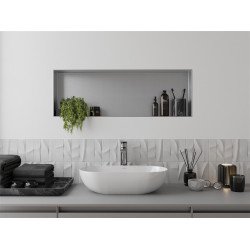 Mexen X-Wall-NR  Nisa de perete  cadru invelit  90 x 30 cm, inox - 1911903010