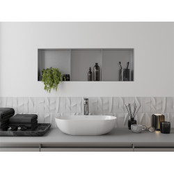 Mexen X-Wall-NR  Nisa de perete  cadru invelit   cu raft  90 x 30 cm, inox - 1911903010S