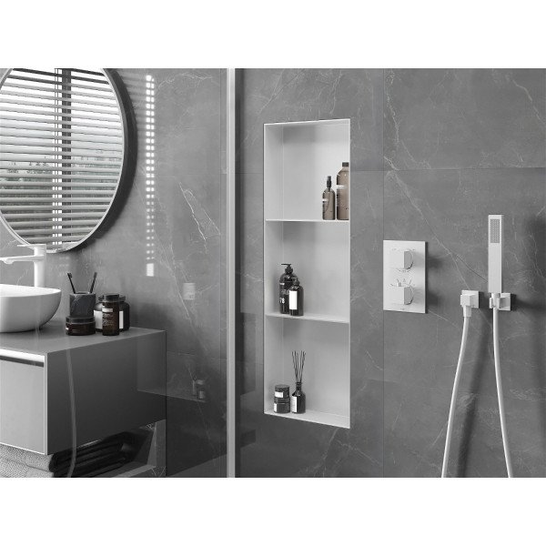 Mexen X-Wall-NR  Nisa de perete  cadru invelit   cu raft  90 x 30 cm, alb   - 1921903010S