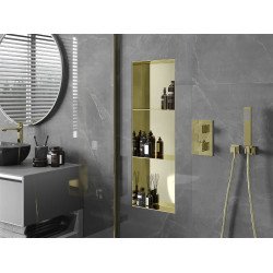 Mexen X-Wall-NR  Nisa de perete  cadru invelit   cu raft  90 x 30 cm, auriu  - 1951903010S Nisa de perete 46780 Mexen