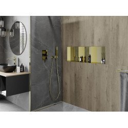 Mexen X-Wall-NR  Nisa de perete  cadru invelit   cu raft  90 x 30 cm, auriu  - 1951903010S