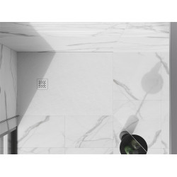 Mexen Stone+   SMC cadita 130 x 80 cm, alb ,  capace alb - 44108013-W