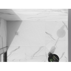 Mexen Stone+   SMC cadita 140 x 80 cm, alb ,  capace alb - 44108014-W