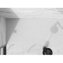 Mexen Stone+   SMC cadita 160 x 80 cm, alb ,  capace alb - 44108016-W