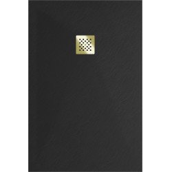 Mexen Stone+   SMC cadita 90 x 70 cm,  negru ,  capace auriu - 44707090-G