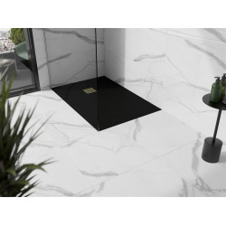 Mexen Stone+   SMC cadita 110 x 80 cm,  negru ,  capace auriu - 44708011-G Cadita dus 0 Mexen