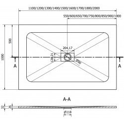 Mexen Hugo   SMC cadita  200 x 100 cm,  negru  - 42701020