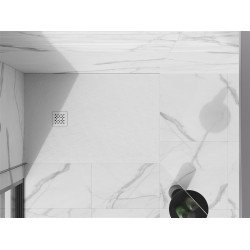 Mexen Stone+   SMC cadita 110 x 70 cm, alb ,  capace alb - 44107011-W