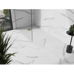 Mexen Stone+    SMC cadita 120 x 100 cm, alb ,  capace auriu - 44101012-G Cadita dus 0 Mexen