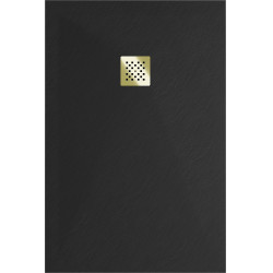 Mexen Stone+   SMC cadita 130 x 90 cm,  negru ,  capace auriu - 44709013-G