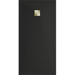 Mexen Stone+   SMC cadita 200 x 90 cm,  negru ,  capace auriu - 44709020-G