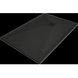 Mexen Stone+   SMC cadita 90 x 70 cm,  negru ,  capace negru - 44707090-B