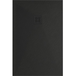 Mexen Stone+   SMC cadita 100 x 70 cm,  negru ,  capace negru - 44707010-B