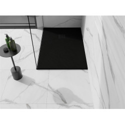 Mexen Stone+   SMC cadita 130 x 70 cm,  negru ,  capace negru - 44707013-B