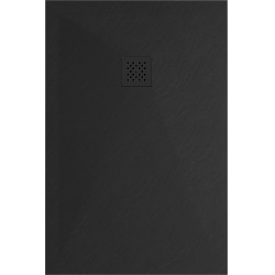 Mexen Stone+   SMC cadita 90 x 80 cm,  negru ,  capace negru - 44708090-B