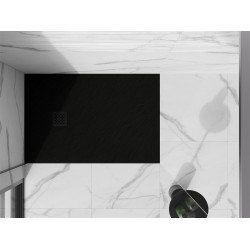Mexen Stone+   SMC cadita 90 x 80 cm,  negru ,  capace negru - 44708090-B