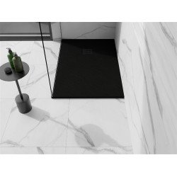 Mexen Stone+   SMC cadita 110 x 80 cm,  negru ,  capace negru - 44708011-B