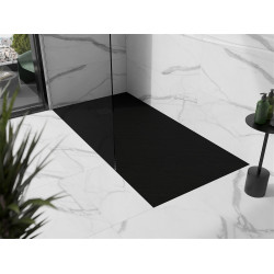 Mexen Stone+   SMC cadita 160 x 80 cm,  negru ,  capace negru - 44708016-B