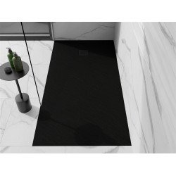 Mexen Stone+   SMC cadita 180 x 80 cm,  negru ,  capace negru - 44708018-B