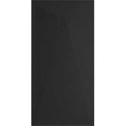 Mexen Stone+   SMC cadita 180 x 80 cm,  negru ,  capace negru - 44708018-B