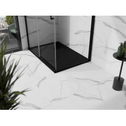 Mexen Stone+   SMC cadita 100 x 90 cm,  negru ,  capace negru - 44709010-B