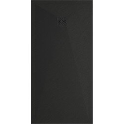 Mexen Stone+   SMC cadita 180 x 90 cm,  negru ,  capace negru - 44709018-B
