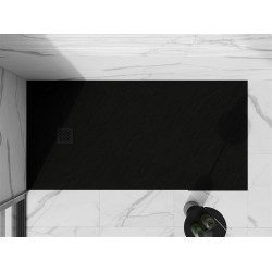 Mexen Stone+   SMC cadita 160 x 100 cm,  negru ,  capace negru - 44701016-B