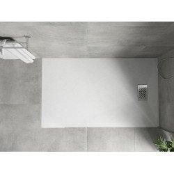 Mexen Hugo   SMC cadita  150 x 80 cm, alb ,  capace inox - 42108015-X