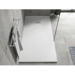 Mexen Hugo   SMC cadita  180 x 80 cm, alb ,  capace inox - 42108018-X