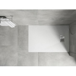 Mexen Hugo   SMC cadita  120 x 90 cm, alb ,  capace inox - 42109012-X